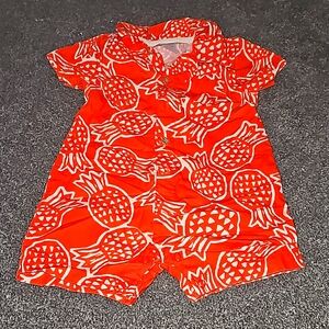 12 month romper pineapple themed.